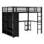 Structure de lit mezzanine avec garde-robe, bureau et tablettes de rangement-75575738-75575739