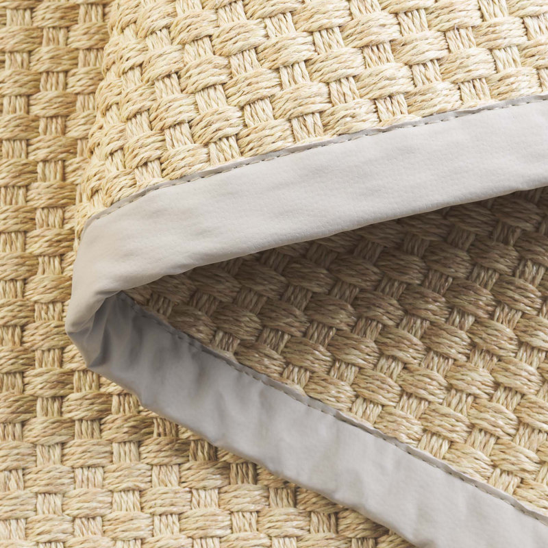 Mikylee Faux Sisal 105 Area Indoor/Outdoor Area Rug In Natural / Beige, Rectangle 5' x 8'
