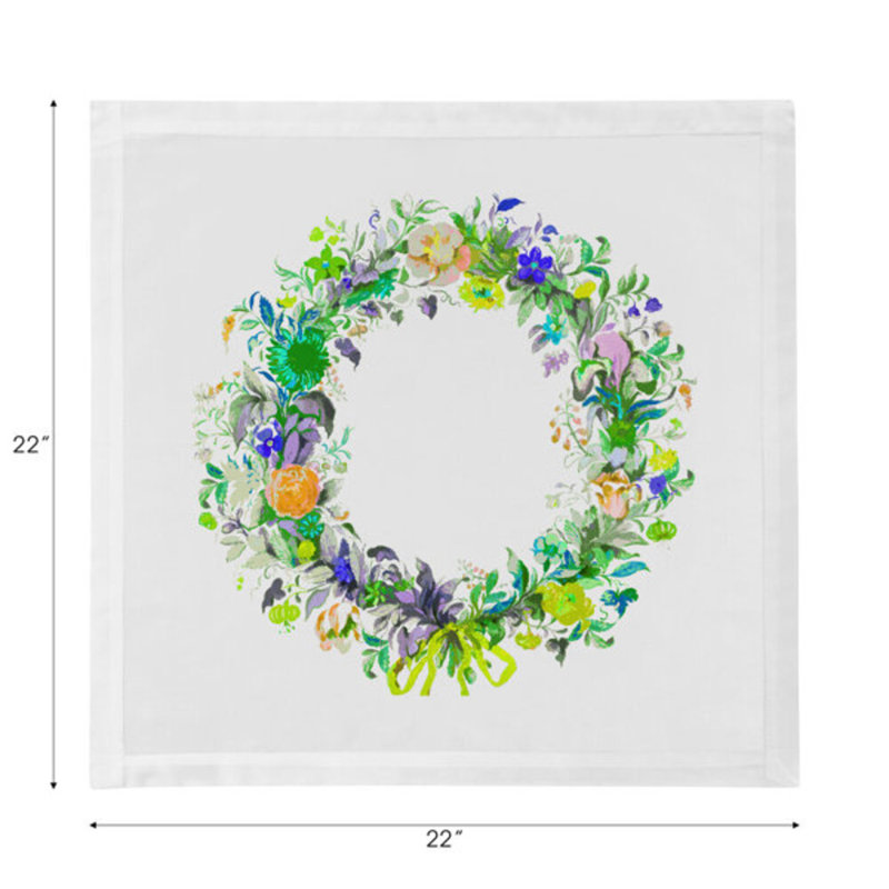 Cotton Blend Square Napkins, Green