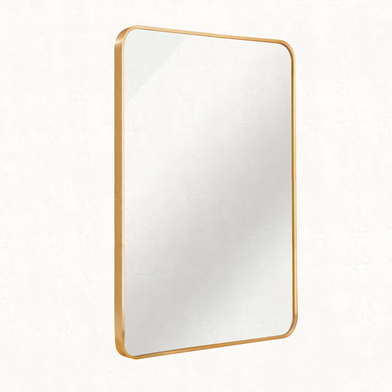 Miroir de salle de bain noir, Doré, 36 po x 24 po