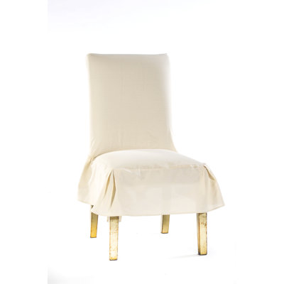 Cotton Duck Dining Chair Slipcover Short