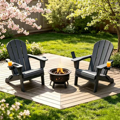 Chaise Adirondack pliante en plastique Lutie