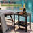 Outdoor Side Table for Patio, 16" HDPE Waterproof Square Storage All-Weather Table