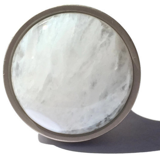 1.25" Diameter Mushroom Knob, Oiled Rubbed Bronze/White/Clear