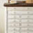 Retro White Solid Wood Accent Cabinet