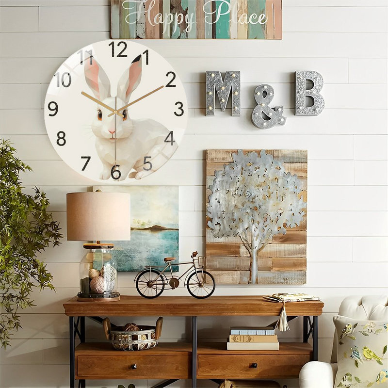 Horloge murale blanche 12 po