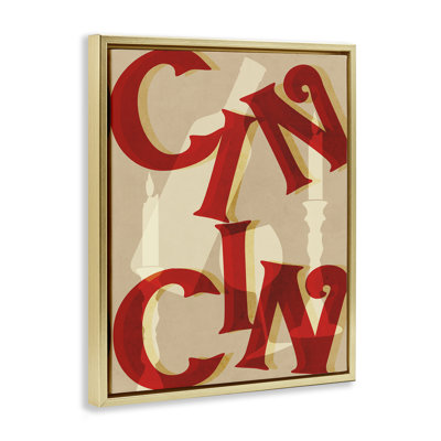 Cadre flottant Cin Cin Wine & Candles, design par Lil 'Rue