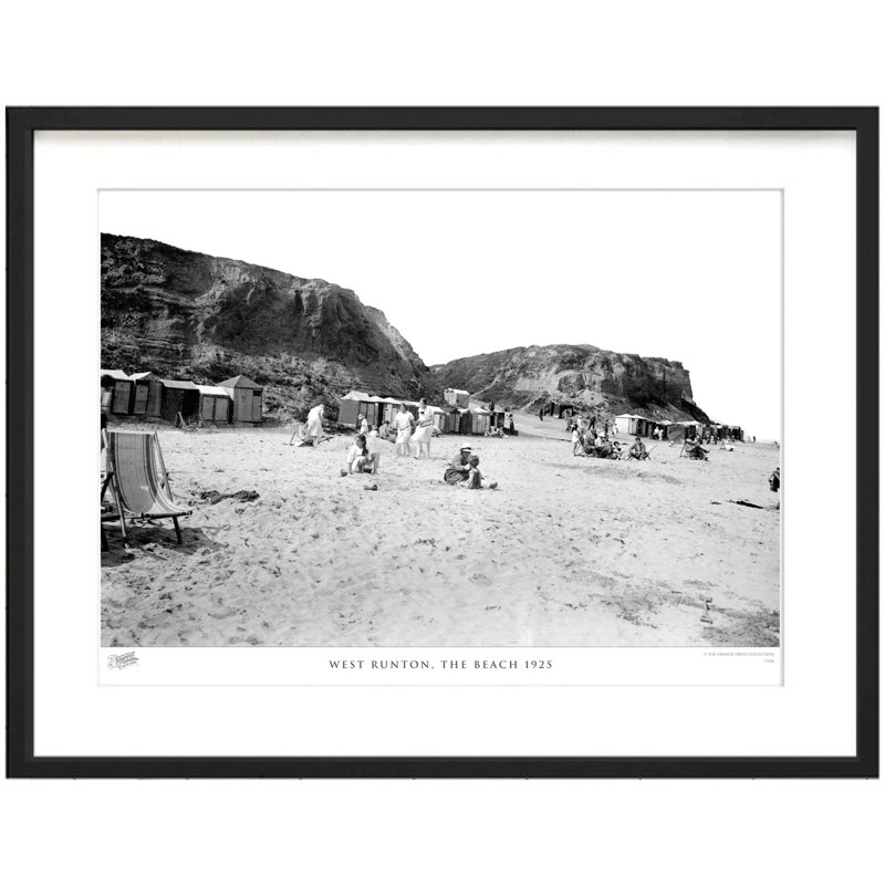 West Runton, The Beach 1925 by Francis Frith - Single Picture Frame Print, 28cm H x 36cm W x 2.3cm D