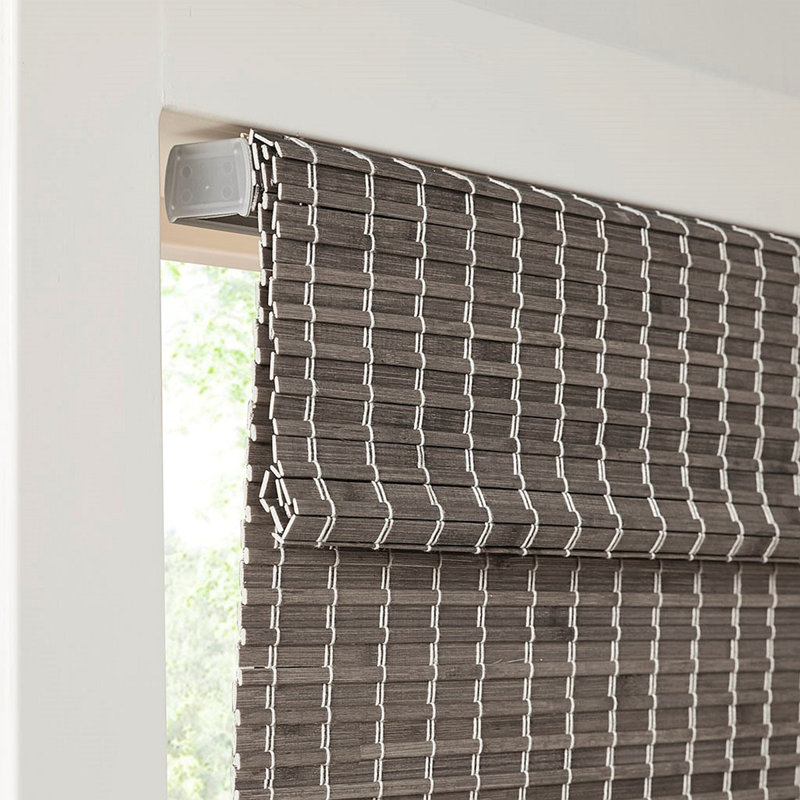 Light Filtering Roman Shade 64"L, Curtains, Living Room Curtains, Window Curtains, Bedroom Curtains, Gray Ash