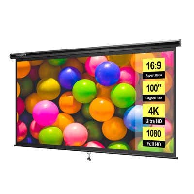 Écran de projecteur manuel 100: 16: 9 VIVohome