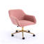 Chaise de bureau rose moderne en tissu Teddy-800514740