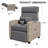 Outdoor Recliner Chair With Cushion/Side Table, Patio Reclining Chairs With Adjustable Back And Footrest