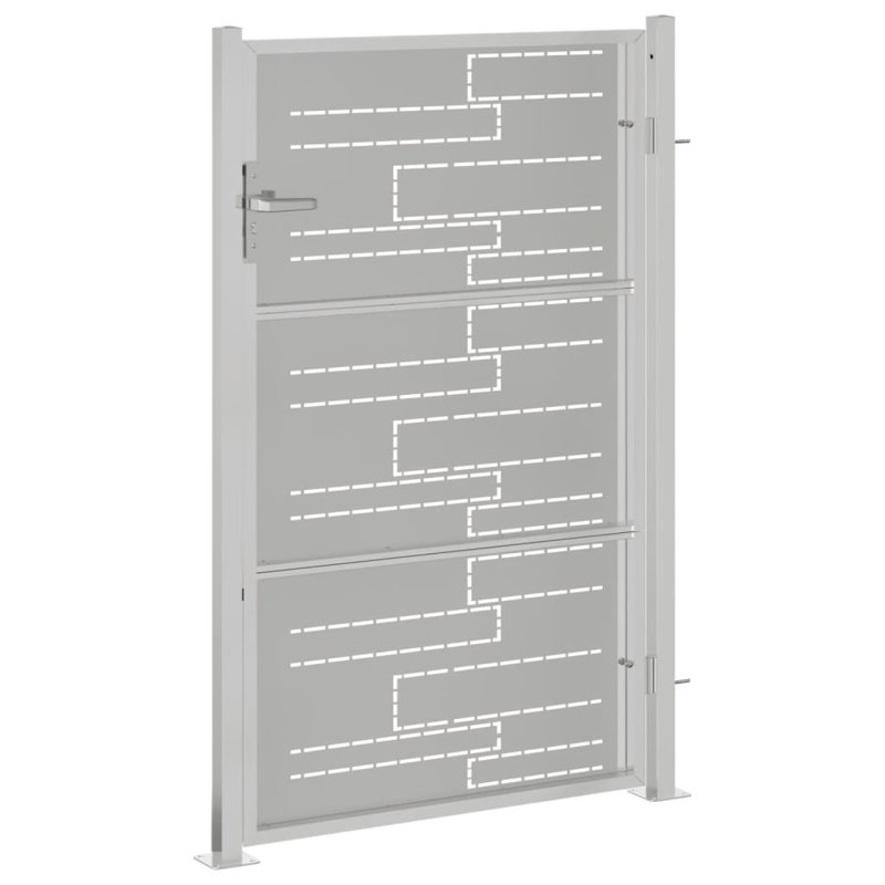 Barrière argentée en acier inoxydable, 3,3 pi H x 4,1 pi pi