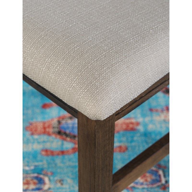 Helbert Slat Back Upholstered Solid Wood Frame Side Chair (Set of 2), Rustic Umber