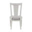 Chaise d'appoint rembourrée Carmelina en gris clair et blanc vieilli (ensemble de 2)