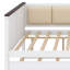 Lit de jour en bois peu encombrant avec coussin de dossier moelleux, tablettes de rangement, prise USB et lit gigogne pour invités