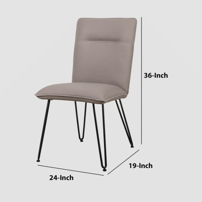 Chaise d'appoint Caydee, Similicuir noir / beige