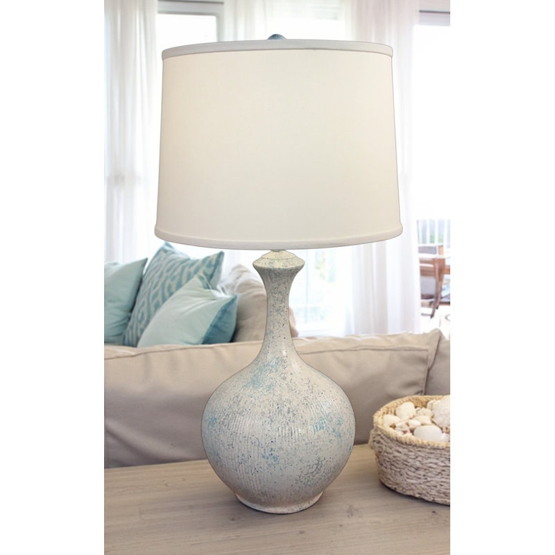 Seaglass Bali Style Table Lamp