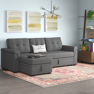 Jamil Upholstered L-Shaped Sectional Reversible
