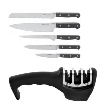 JoyJolt Multi Purpose Kitchen Knife Set, 6 Piece - Black
