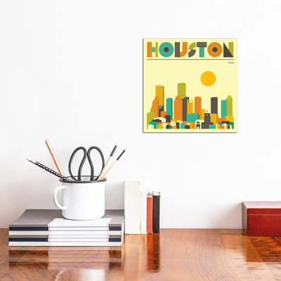 Houston Skyline II by Jazzberry Blue - Wrapped Canvas Print