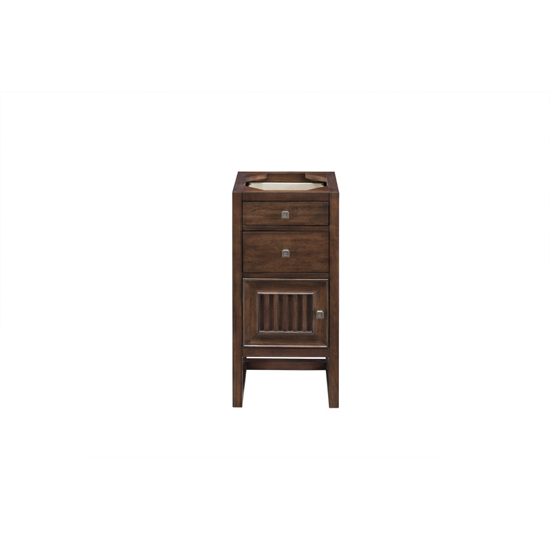 Athens 15" W Freestanding Bathroom Cabinet, Left Handed, Glossy White