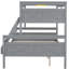 Lit superposé simple au-dessus d'un lit double gris, offrant un lit de chambre à coucher maximum, garde-corps gris pour une sécurité inégalée-723459973