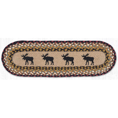 Tapis d'escalier ovale noir 27 po x 8,25 po ST-OP-19