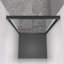 Porte de douche coulissante réglable en aluminium 44-48X72 avec verre trempé transparent et quincaillerie noire, porte de douche