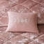 Très grand / très grand lit en velours rosé, lavable à la machine avec 6 coussins pour très grand lit, rembourrage, 3