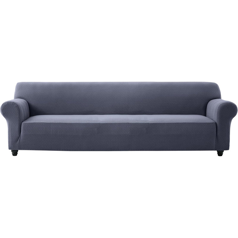 Aspire Homeware 4-Seater High Quality Stretchable Spandex Sofa Cover, Blue/Grey