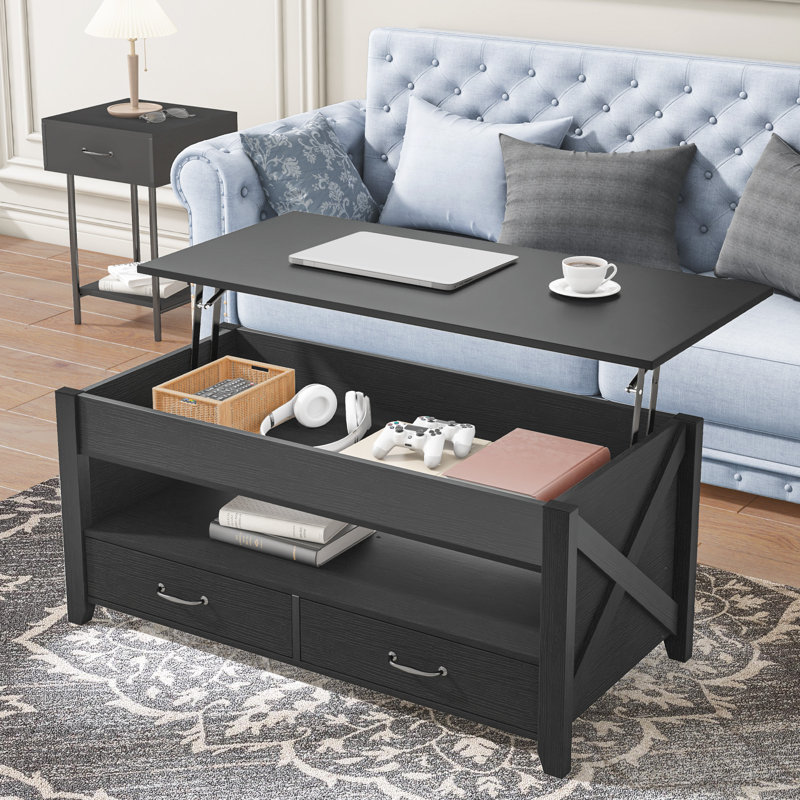 Table basse à plateau relevable, Gris