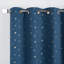 Delsanto Golden Starry Night Polyester Blackout Curtain Pair-88408020-88408023