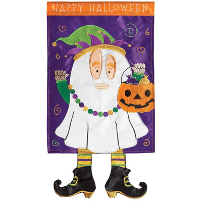 Azrael Double Sided 44'' H x 30'' W Polyester Halloween Garden Flag