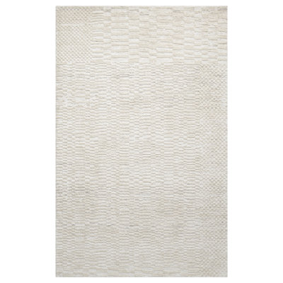 Cream/Beige Farmhouse Distressed Power-Loomed Indoor Area Rug