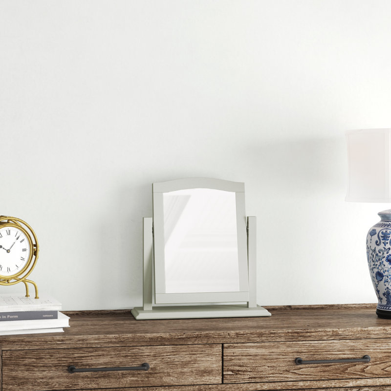 Carolina Wood Flat Wall Mirror, Cotton