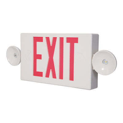 Polycarbonate Surface-Mounted LED Emergency Exit Combo Sign