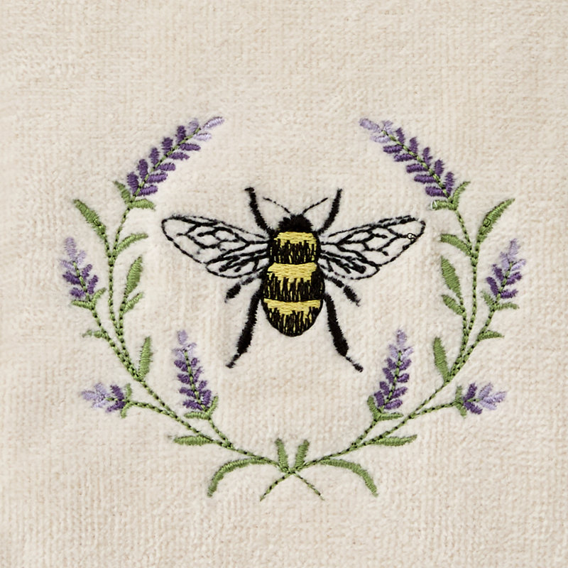 BEE LAVENDER EMB HAND-NATURAL