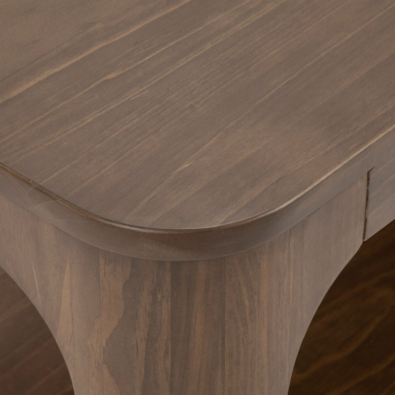 Zulai Solid Wood End Table, Walnut