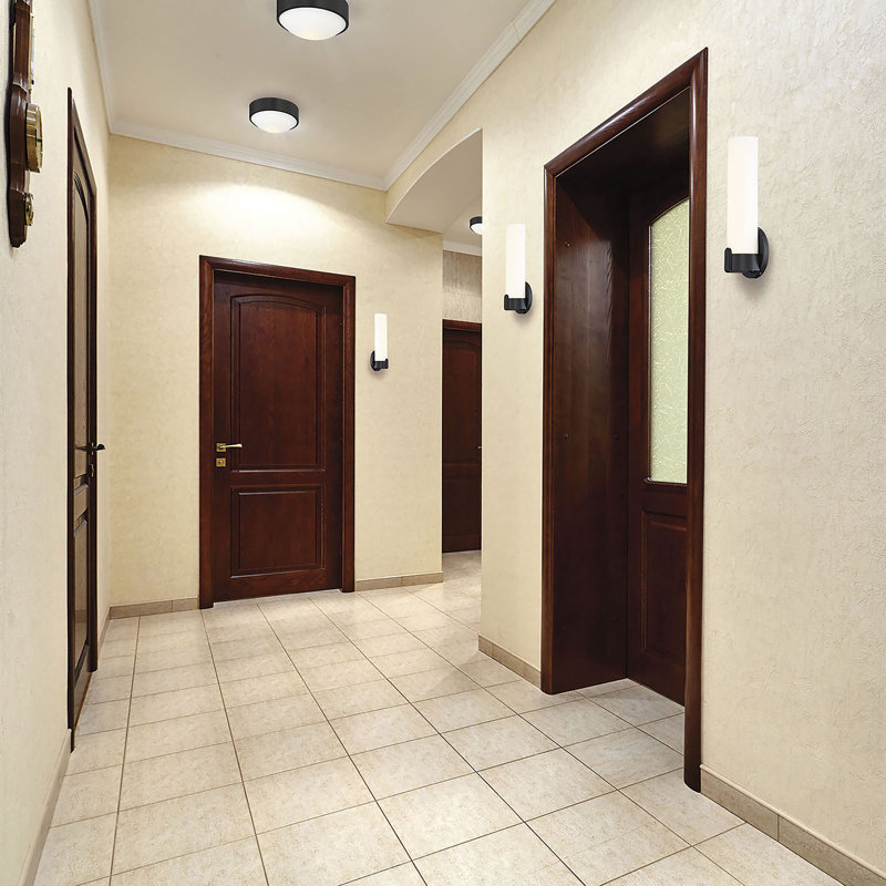 Deca LED Flush Mounted Sconce, Aged Bronze