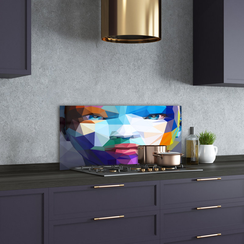 50cm W x 100cm L Glass Peel and Stick Panel