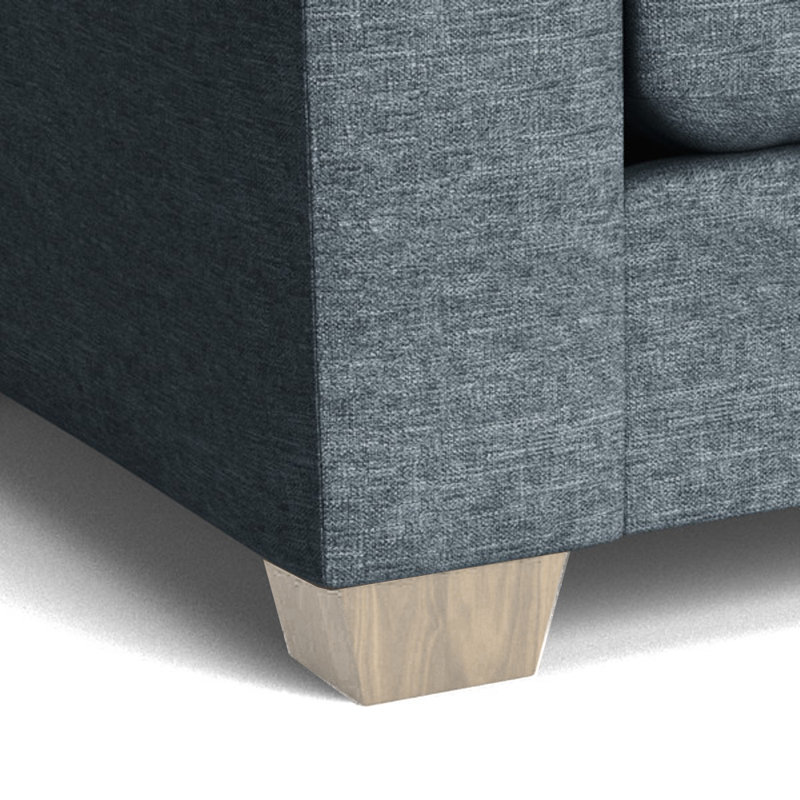 Causeuse à accoudoirs carrés de 64 po avec coussins réversibles Anastase, Brut, Copen Jango