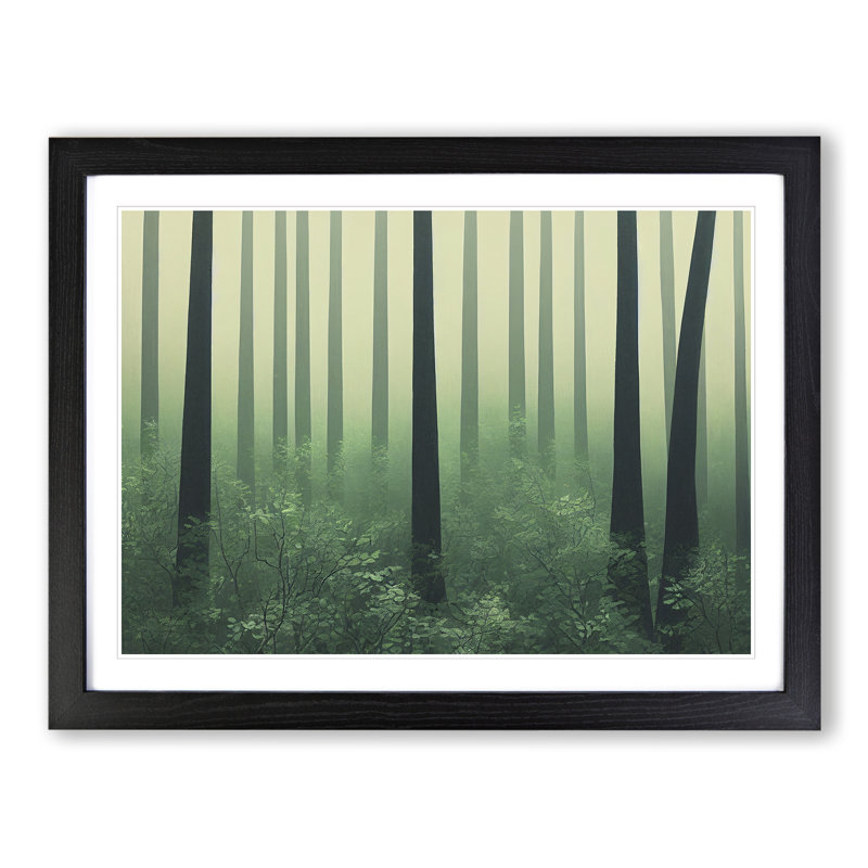 Contemporary Forest - Framed Print, Black, 34cm H x 46cm W x 2cm D