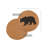 Wyatt Stenciled Bear Jute Coaster