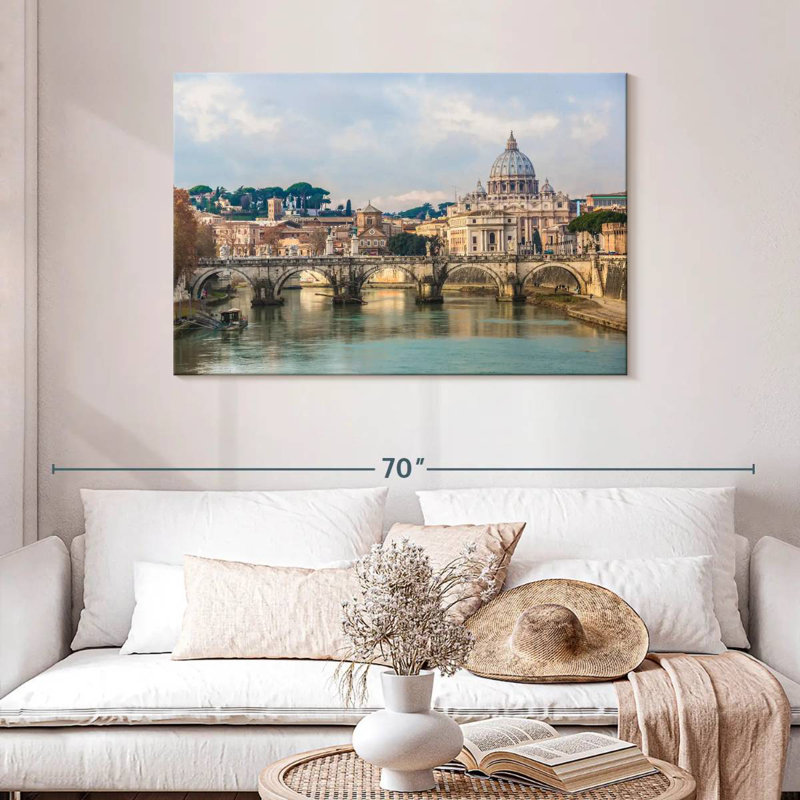 Ravi à Rome, H 30 po x l 45 po