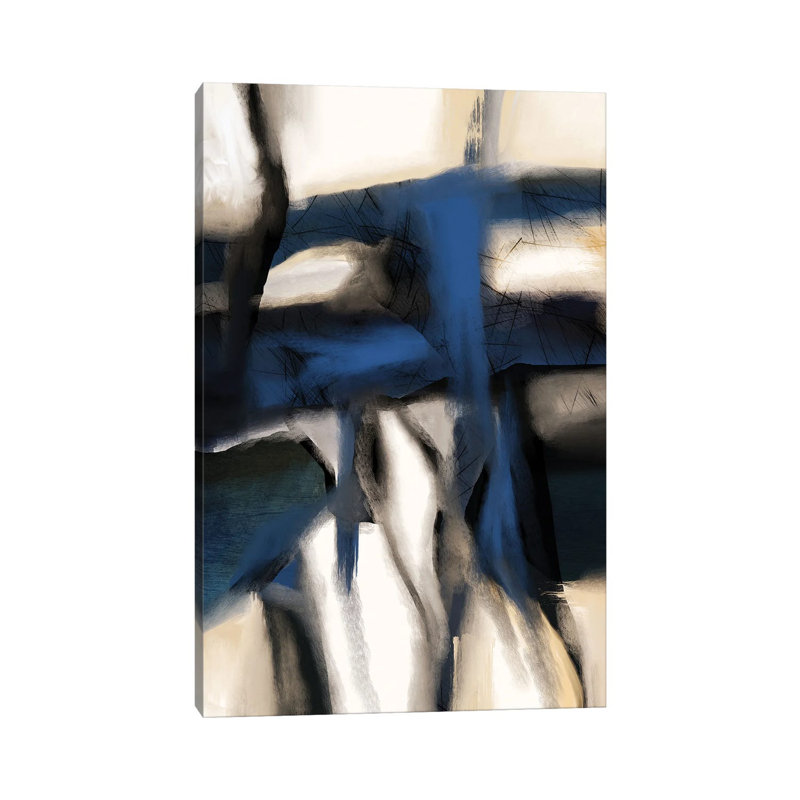 Rhapsody in Blue 1 Piece Painting on Canvas, 101.6cm H x 66.04cm W x 1.91cm D, Wrapped Canvas