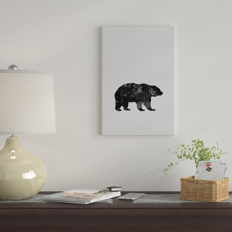 «Bear», impression sur toile, H 40 po x l 26 po x P 1,5 po, Pas de tapis, Toile tendue