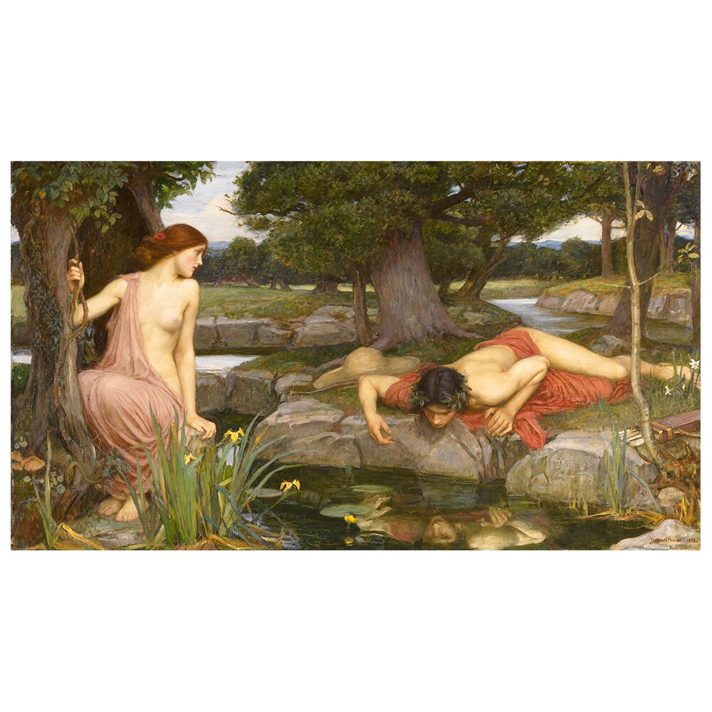 Leinwandbild Echo and Narcissus von John William Waterhouse