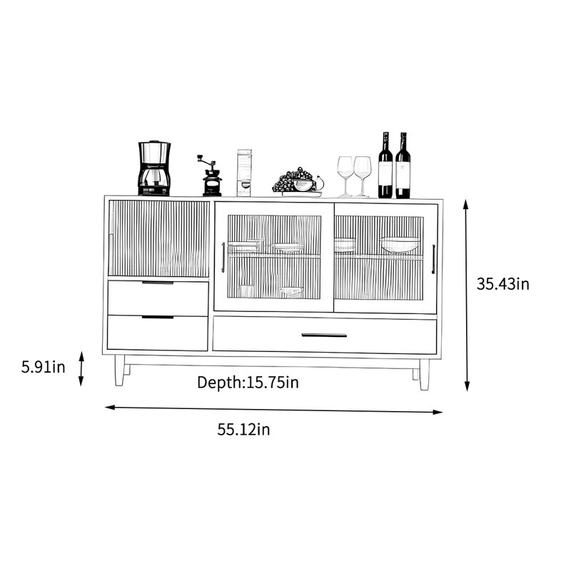 Petite maisonnette d'appoint moderne et simple, H 35,43 po x l 55,12 po x P 15,75 po