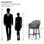 Ensemble de 2 tabourets de bar en osier d'extérieur Corrigan Studio-1628998201